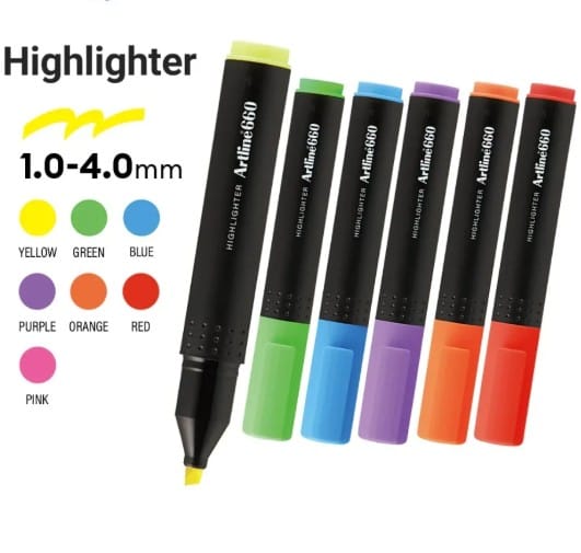 ปากกาไฮไลท์ ARTLINE EK-660 สีเหลือง_1
